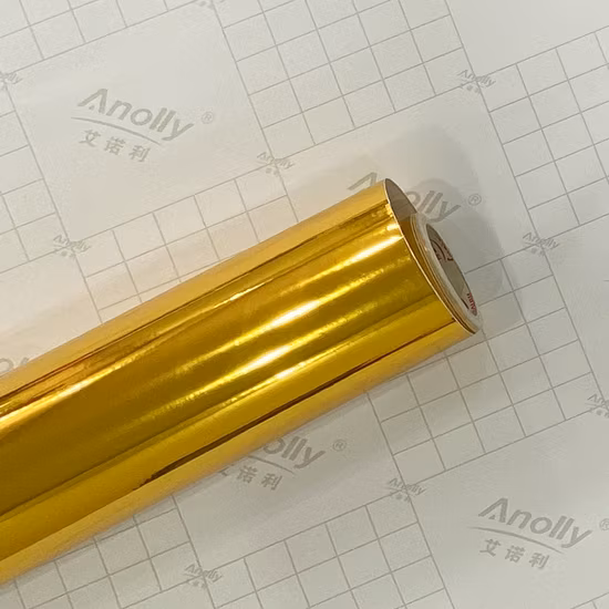 Filme de vinil metalizado para animais de estimação, ouro brilhante e vinil de corte de cor prateada